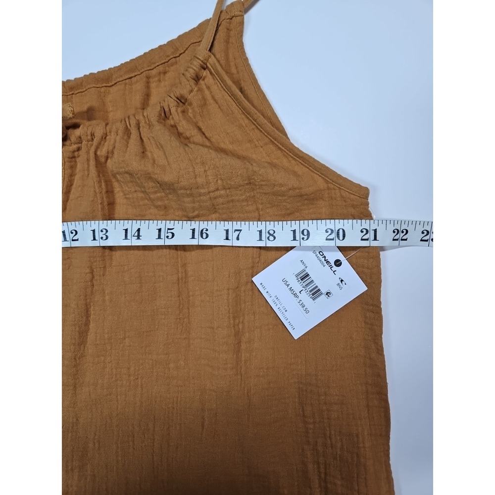 O'Neill Womens Brown Lightweight Adjustable Tank‎ Top Size Large NWT - Picture 8 of 9